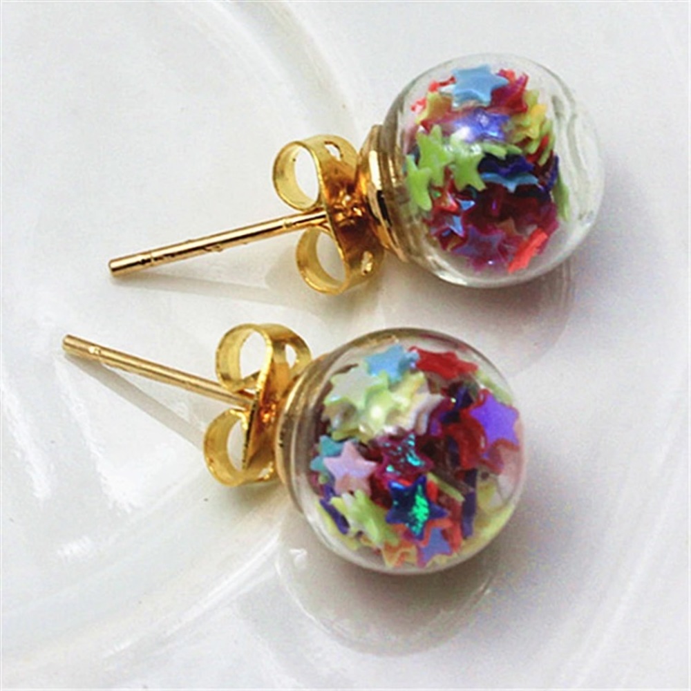 Glass Statement Star Earrings - Picture 2 of 3